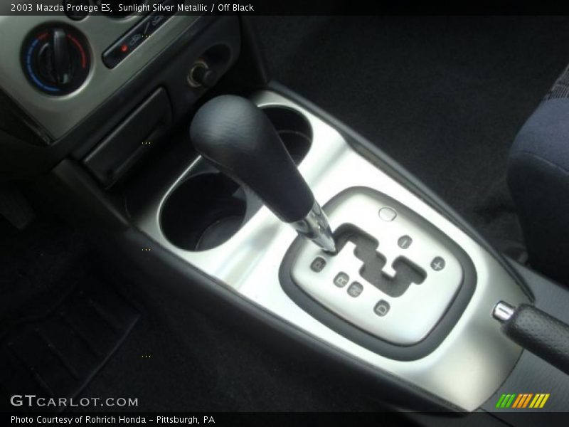 Sunlight Silver Metallic / Off Black 2003 Mazda Protege ES