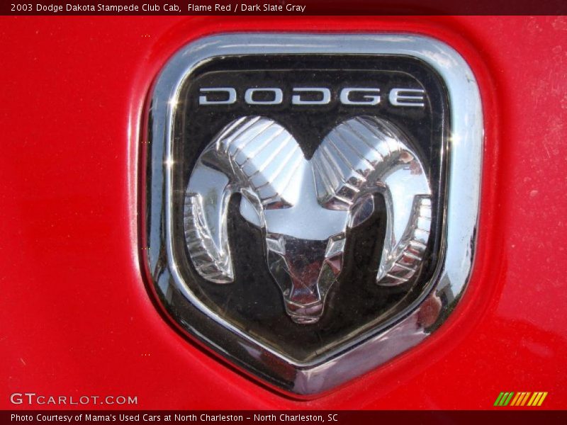 Flame Red / Dark Slate Gray 2003 Dodge Dakota Stampede Club Cab
