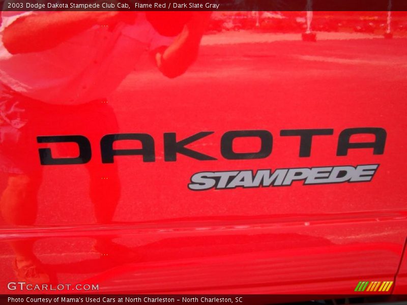 Flame Red / Dark Slate Gray 2003 Dodge Dakota Stampede Club Cab