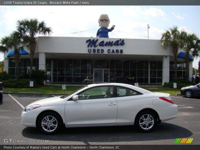 Blizzard White Pearl / Ivory 2008 Toyota Solara SE Coupe