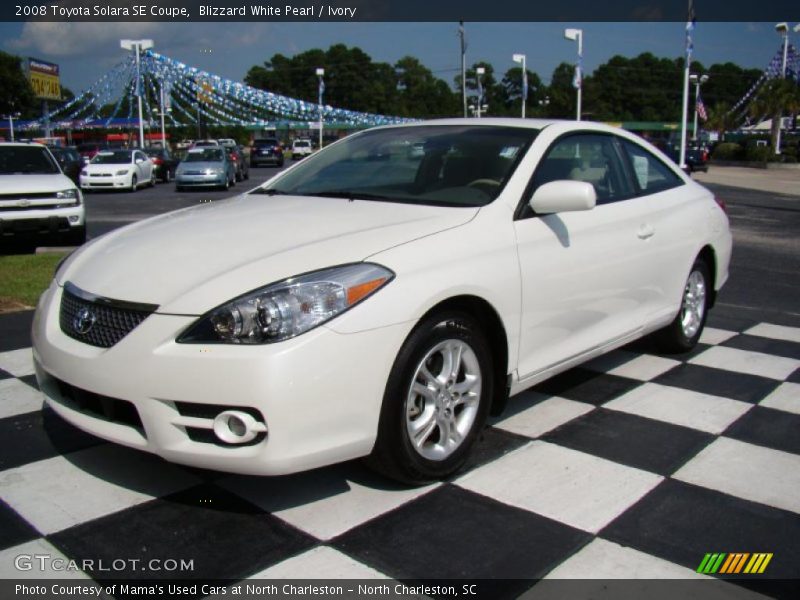 Blizzard White Pearl / Ivory 2008 Toyota Solara SE Coupe