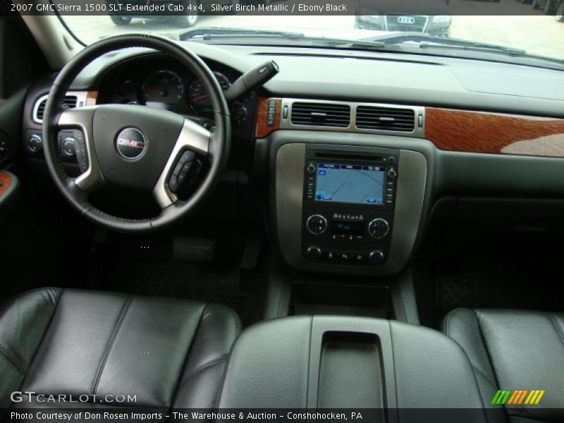 Silver Birch Metallic / Ebony Black 2007 GMC Sierra 1500 SLT Extended Cab 4x4