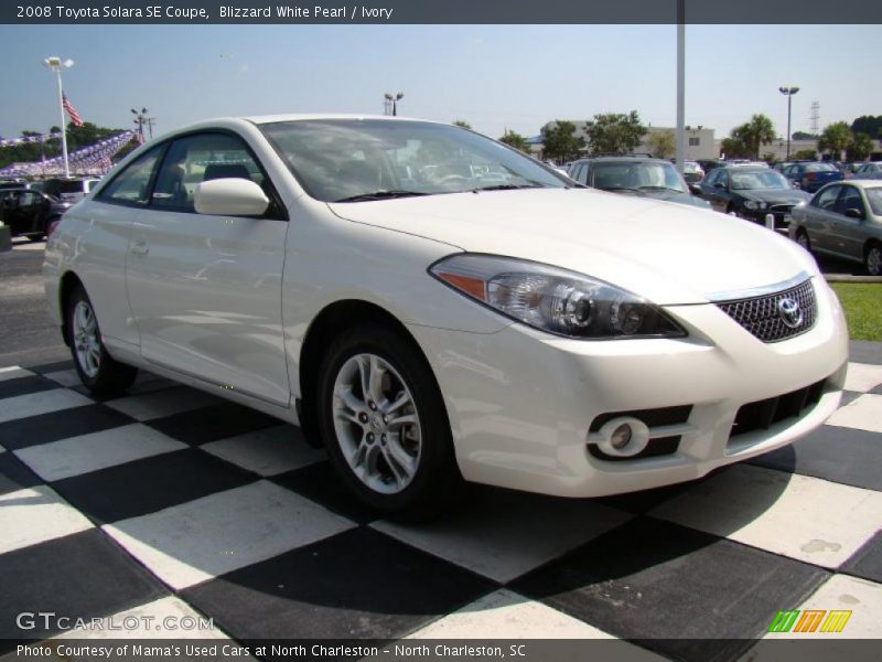 Blizzard White Pearl / Ivory 2008 Toyota Solara SE Coupe