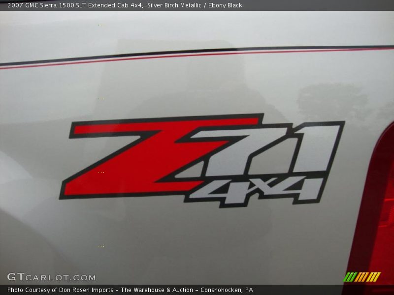 Silver Birch Metallic / Ebony Black 2007 GMC Sierra 1500 SLT Extended Cab 4x4