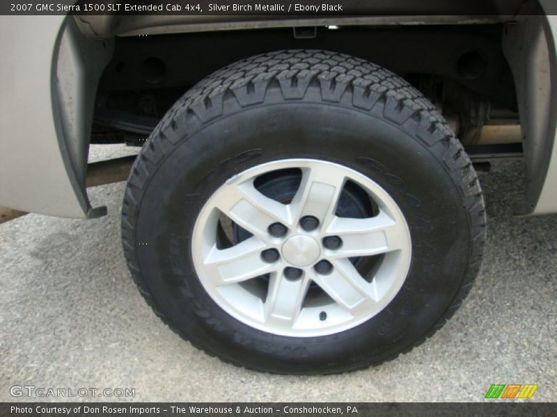 Silver Birch Metallic / Ebony Black 2007 GMC Sierra 1500 SLT Extended Cab 4x4