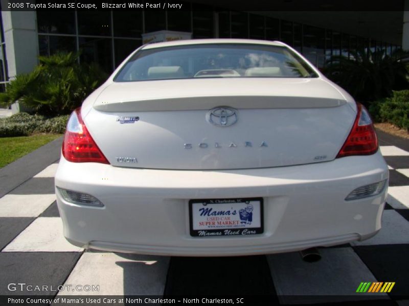 Blizzard White Pearl / Ivory 2008 Toyota Solara SE Coupe
