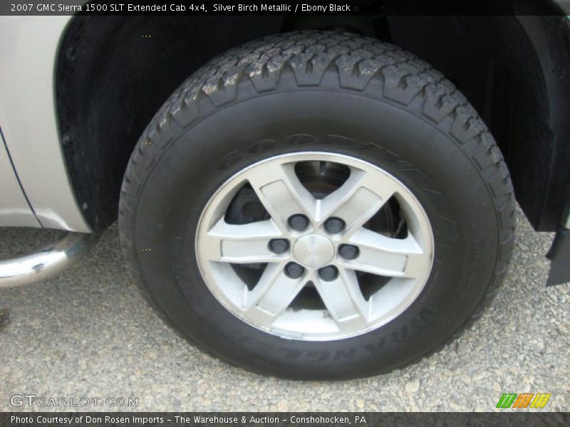 Silver Birch Metallic / Ebony Black 2007 GMC Sierra 1500 SLT Extended Cab 4x4