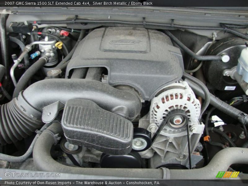 Silver Birch Metallic / Ebony Black 2007 GMC Sierra 1500 SLT Extended Cab 4x4