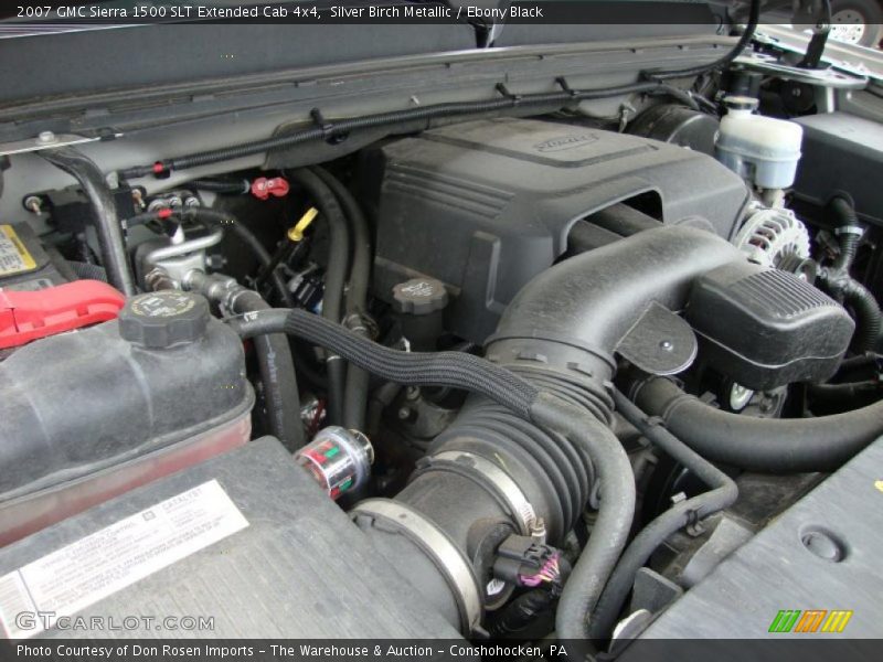 Silver Birch Metallic / Ebony Black 2007 GMC Sierra 1500 SLT Extended Cab 4x4