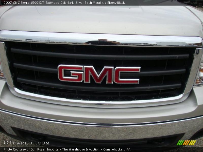 Silver Birch Metallic / Ebony Black 2007 GMC Sierra 1500 SLT Extended Cab 4x4