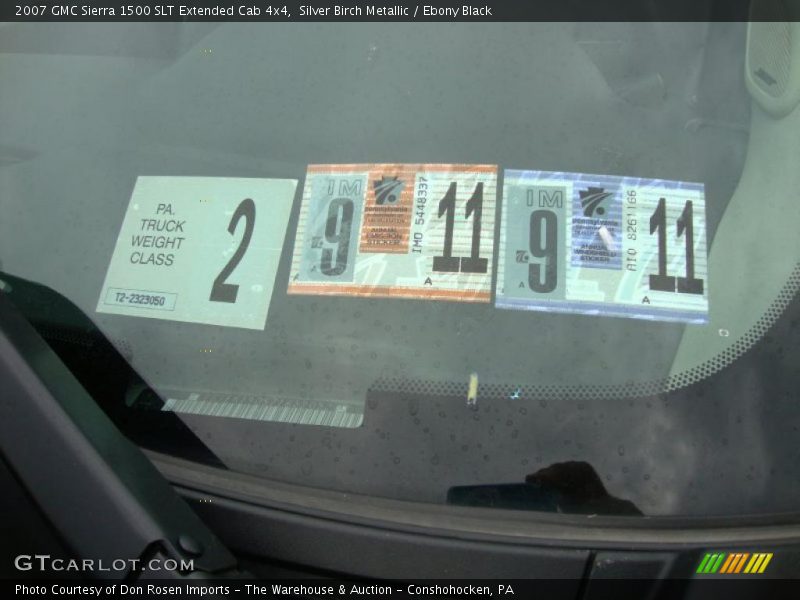Silver Birch Metallic / Ebony Black 2007 GMC Sierra 1500 SLT Extended Cab 4x4
