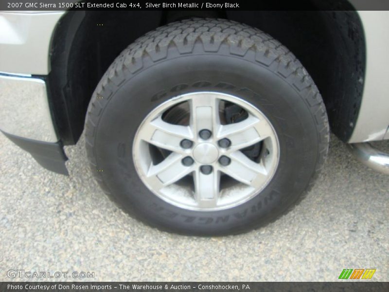 Silver Birch Metallic / Ebony Black 2007 GMC Sierra 1500 SLT Extended Cab 4x4