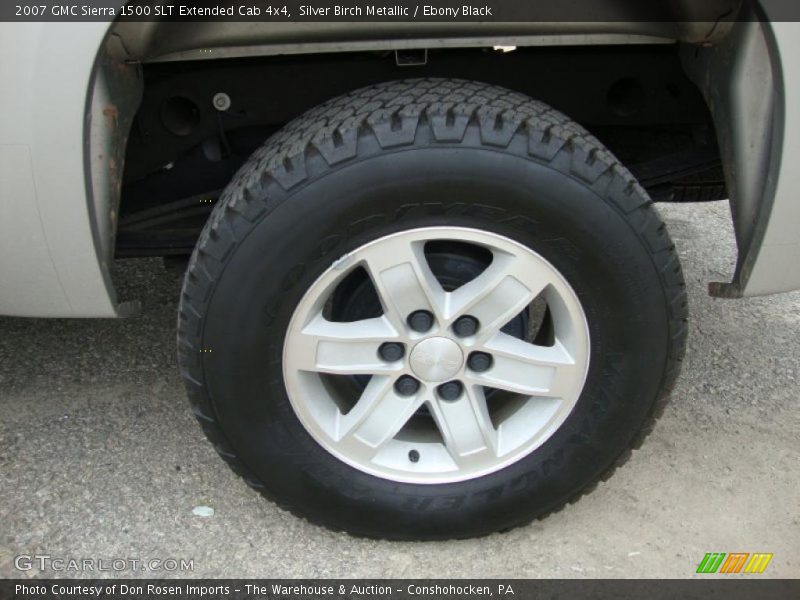 Silver Birch Metallic / Ebony Black 2007 GMC Sierra 1500 SLT Extended Cab 4x4