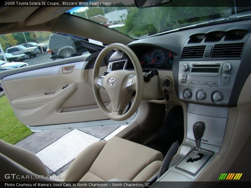 Blizzard White Pearl / Ivory 2008 Toyota Solara SE Coupe