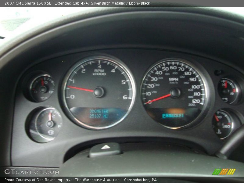 Silver Birch Metallic / Ebony Black 2007 GMC Sierra 1500 SLT Extended Cab 4x4