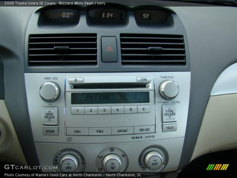 Blizzard White Pearl / Ivory 2008 Toyota Solara SE Coupe
