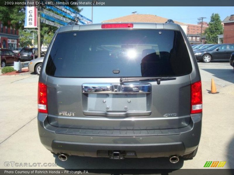 Nimbus Gray Metallic / Beige 2009 Honda Pilot EX-L 4WD