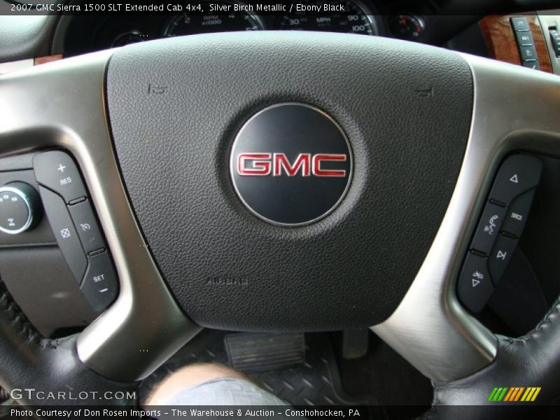 Silver Birch Metallic / Ebony Black 2007 GMC Sierra 1500 SLT Extended Cab 4x4