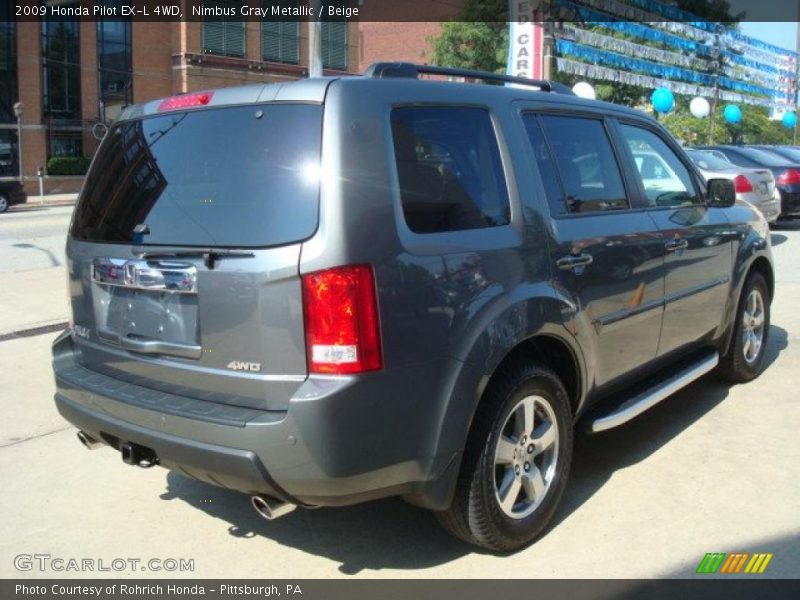 Nimbus Gray Metallic / Beige 2009 Honda Pilot EX-L 4WD