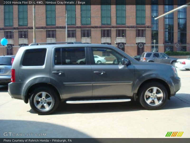 Nimbus Gray Metallic / Beige 2009 Honda Pilot EX-L 4WD