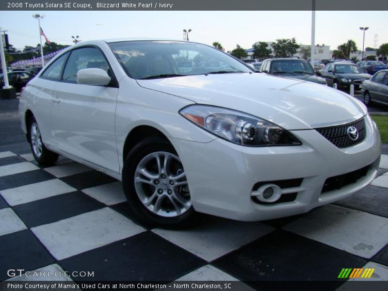 Blizzard White Pearl / Ivory 2008 Toyota Solara SE Coupe