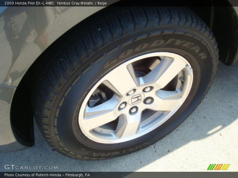 Nimbus Gray Metallic / Beige 2009 Honda Pilot EX-L 4WD