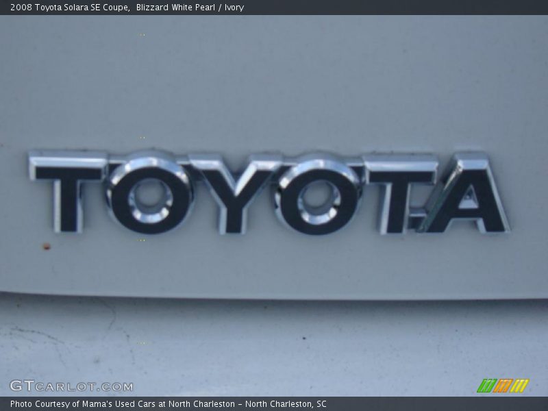 Blizzard White Pearl / Ivory 2008 Toyota Solara SE Coupe