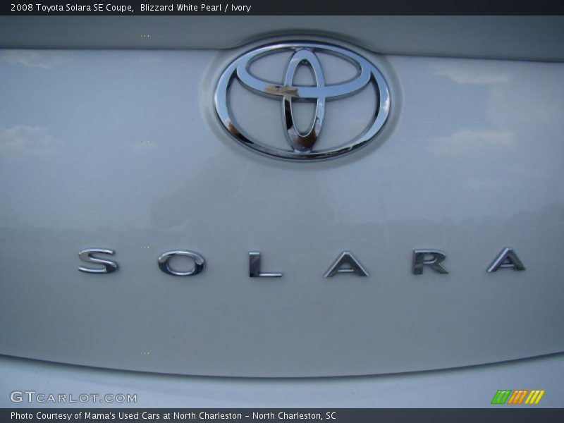 Blizzard White Pearl / Ivory 2008 Toyota Solara SE Coupe
