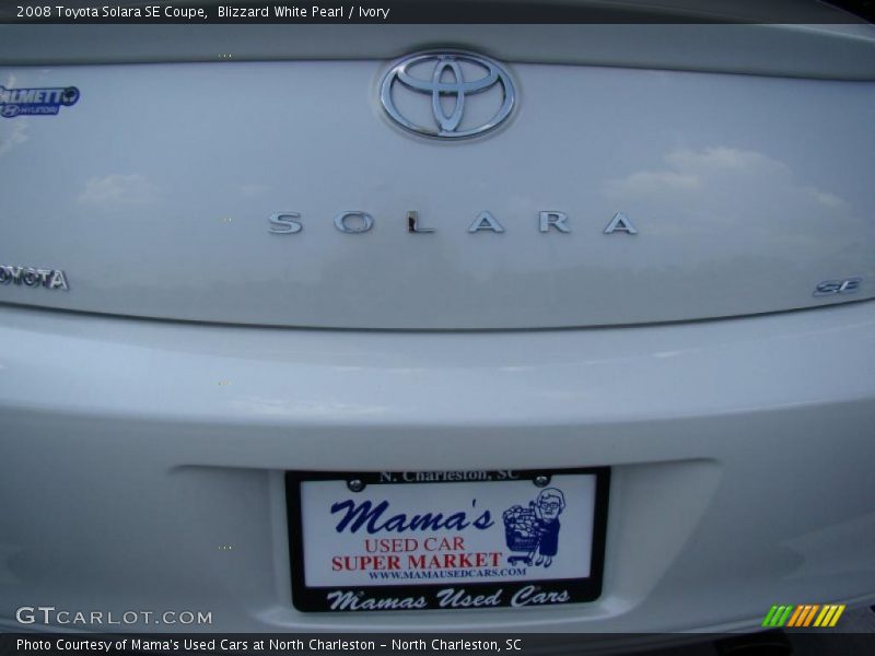 Blizzard White Pearl / Ivory 2008 Toyota Solara SE Coupe