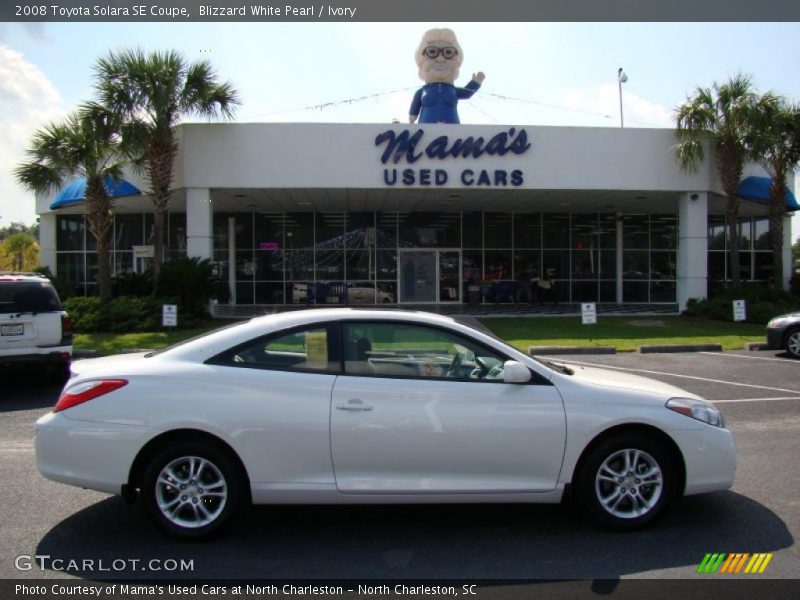 Blizzard White Pearl / Ivory 2008 Toyota Solara SE Coupe