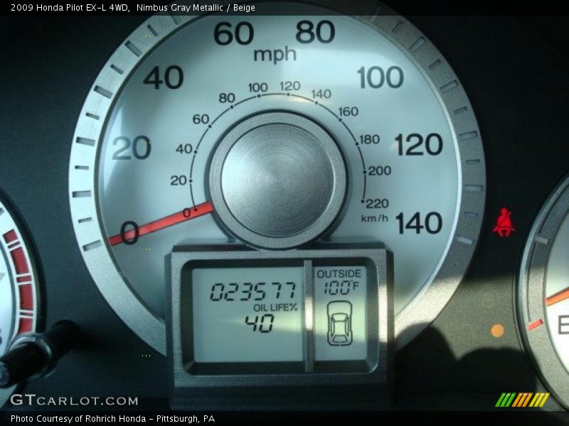 Nimbus Gray Metallic / Beige 2009 Honda Pilot EX-L 4WD