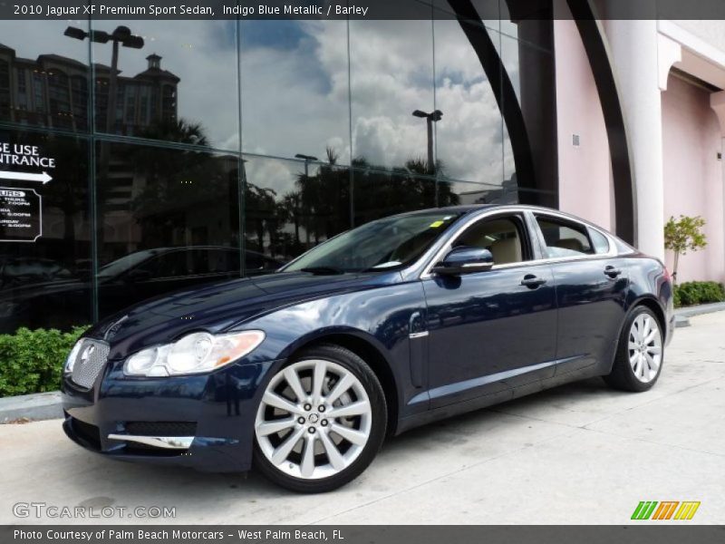Indigo Blue Metallic / Barley 2010 Jaguar XF Premium Sport Sedan
