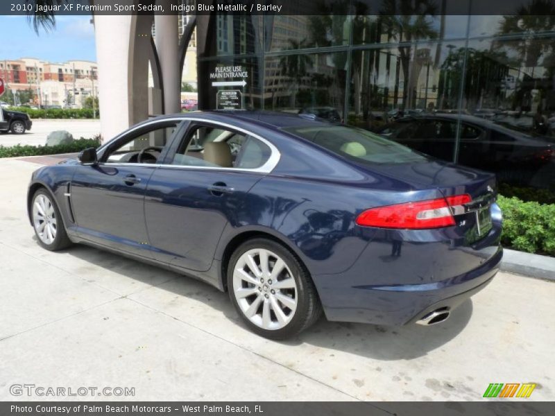 Indigo Blue Metallic / Barley 2010 Jaguar XF Premium Sport Sedan