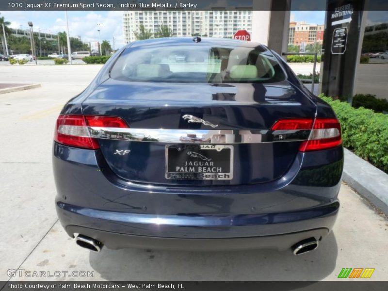 Indigo Blue Metallic / Barley 2010 Jaguar XF Premium Sport Sedan