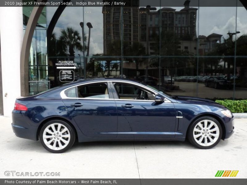 Indigo Blue Metallic / Barley 2010 Jaguar XF Premium Sport Sedan