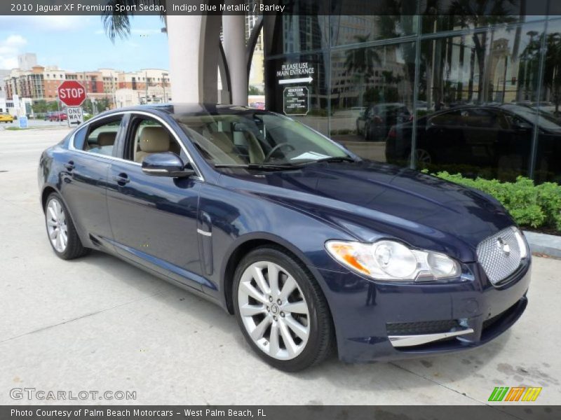 Indigo Blue Metallic / Barley 2010 Jaguar XF Premium Sport Sedan