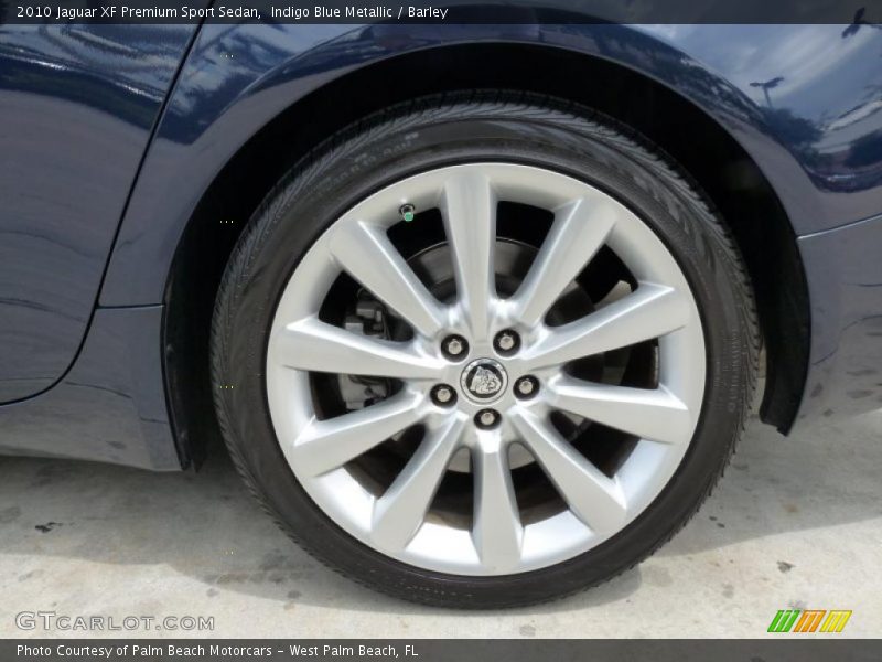 Indigo Blue Metallic / Barley 2010 Jaguar XF Premium Sport Sedan