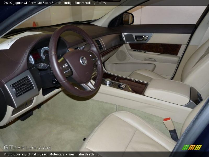 Indigo Blue Metallic / Barley 2010 Jaguar XF Premium Sport Sedan