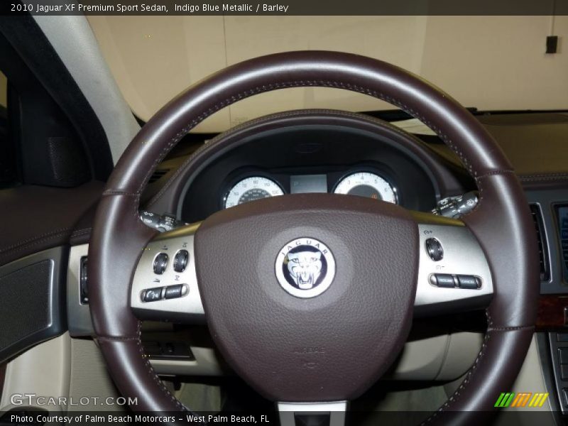 Indigo Blue Metallic / Barley 2010 Jaguar XF Premium Sport Sedan