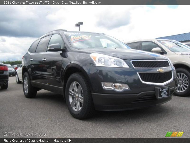 Cyber Gray Metallic / Ebony/Ebony 2011 Chevrolet Traverse LT AWD