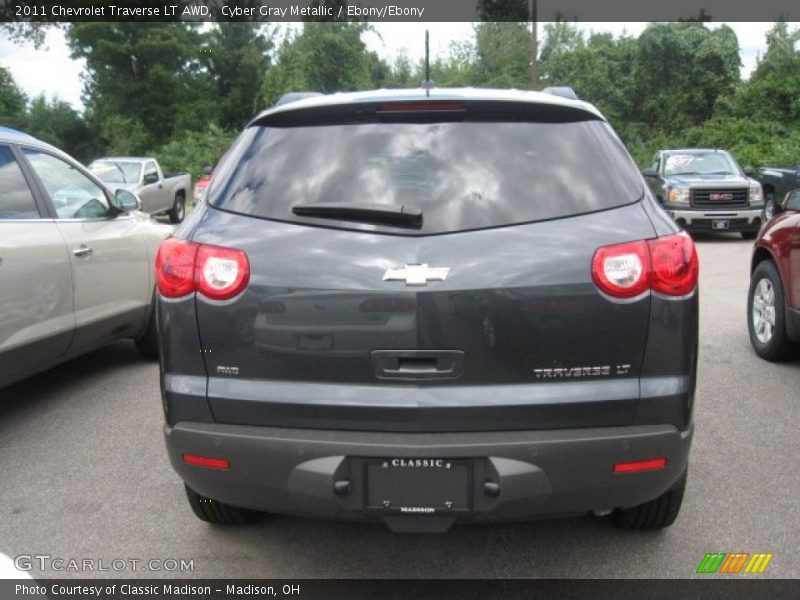 Cyber Gray Metallic / Ebony/Ebony 2011 Chevrolet Traverse LT AWD