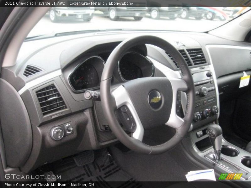 Cyber Gray Metallic / Ebony/Ebony 2011 Chevrolet Traverse LT AWD