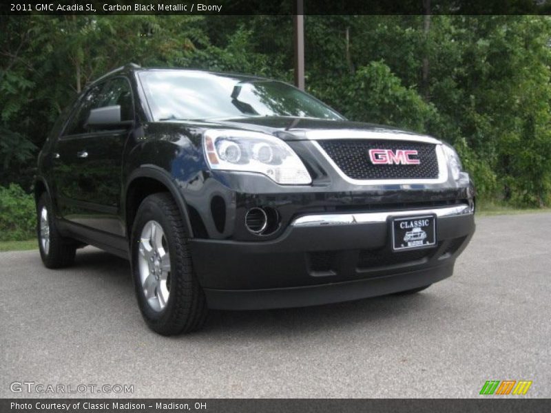 Carbon Black Metallic / Ebony 2011 GMC Acadia SL