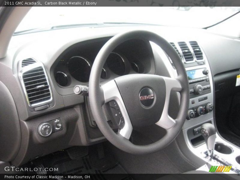 Carbon Black Metallic / Ebony 2011 GMC Acadia SL