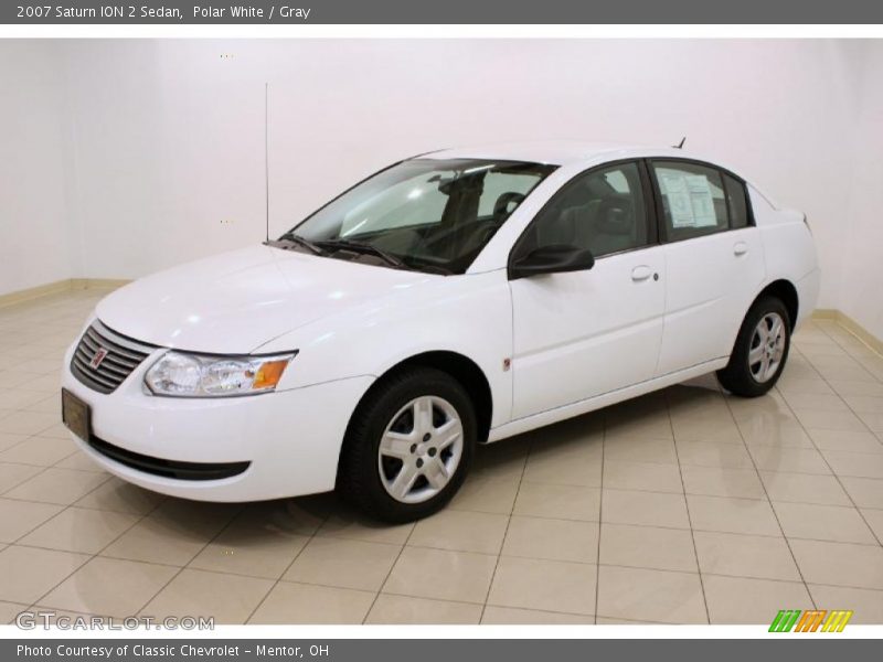 Polar White / Gray 2007 Saturn ION 2 Sedan