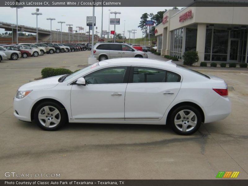 Summit White / Cocoa/Light Cashmere 2010 Buick LaCrosse CX