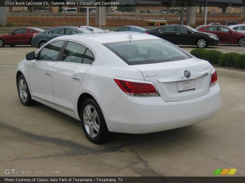 Summit White / Cocoa/Light Cashmere 2010 Buick LaCrosse CX