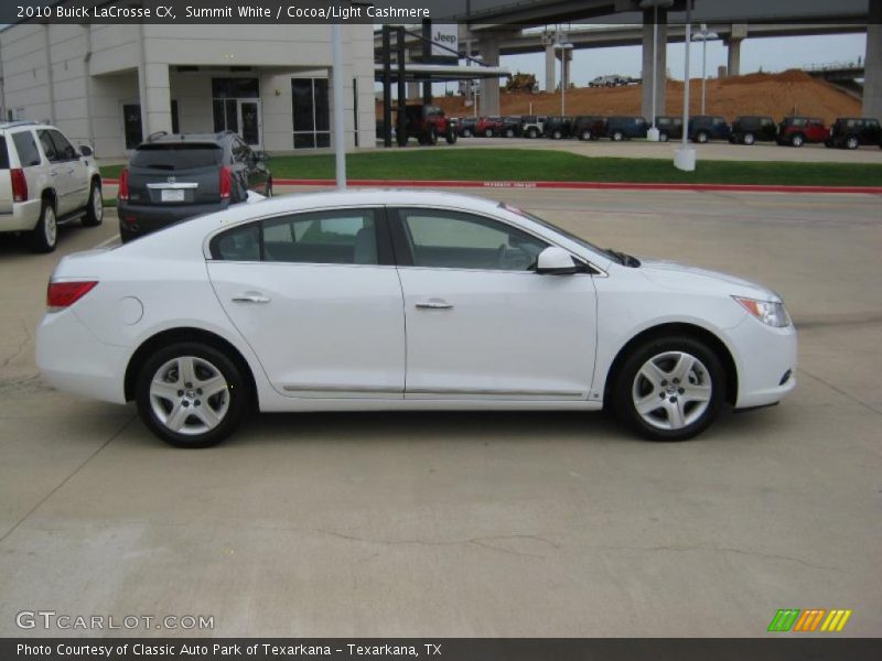 Summit White / Cocoa/Light Cashmere 2010 Buick LaCrosse CX