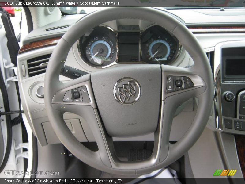 Summit White / Cocoa/Light Cashmere 2010 Buick LaCrosse CX