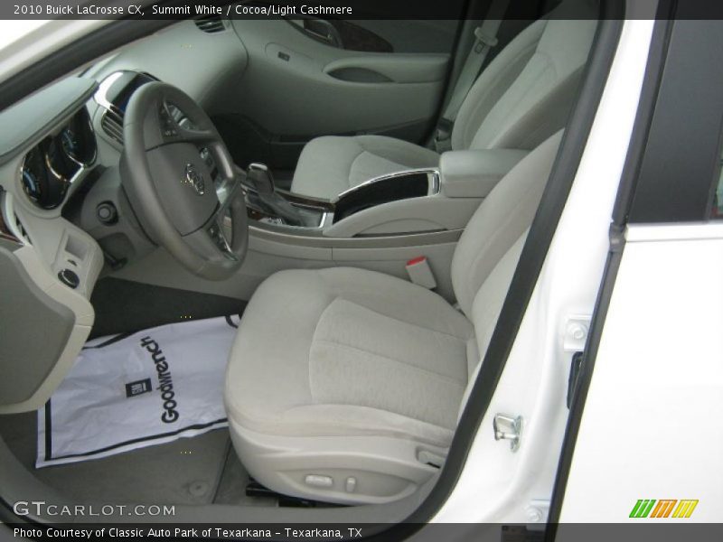 Summit White / Cocoa/Light Cashmere 2010 Buick LaCrosse CX